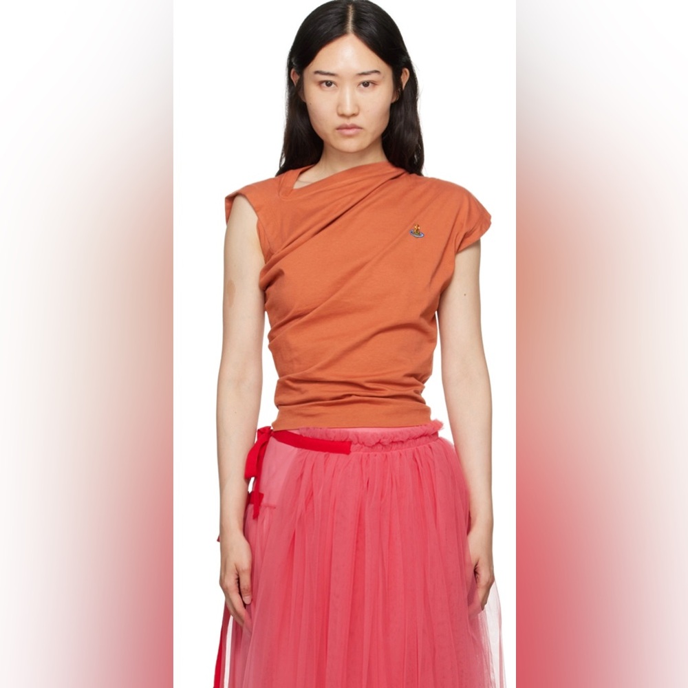 Vivienne Westwood Hebo top in Rust Orange